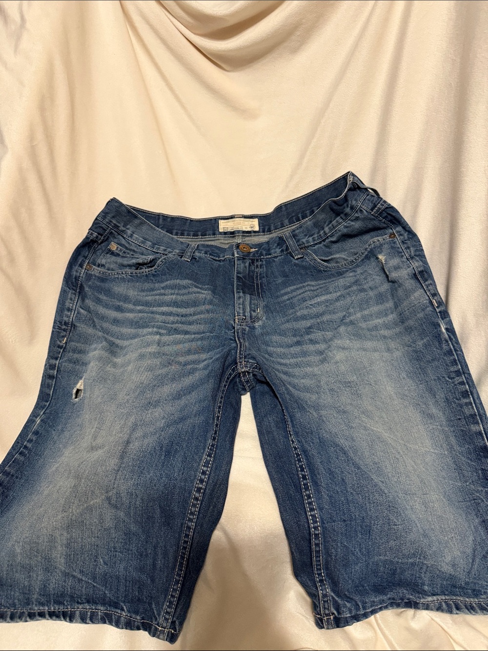 Ecko Unlimited Men's Denim Shorts in Washed Blue